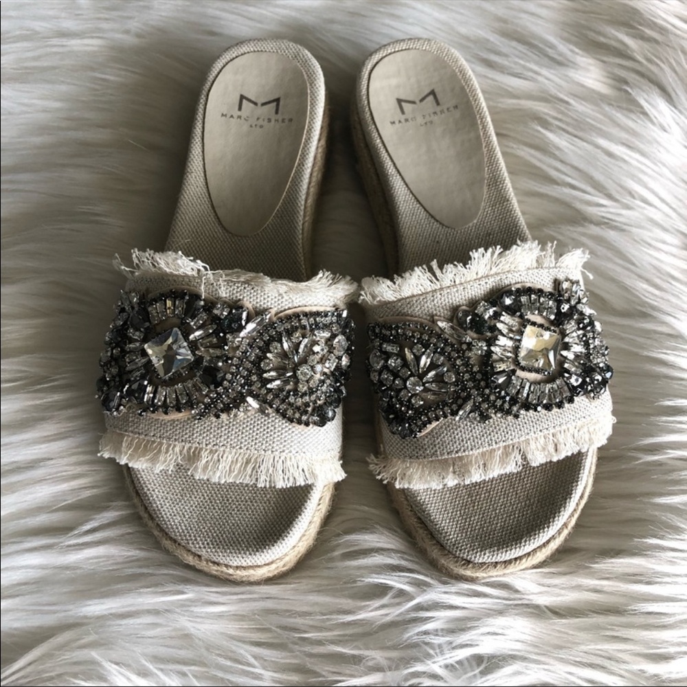 Marc Fisher linen espadrilles